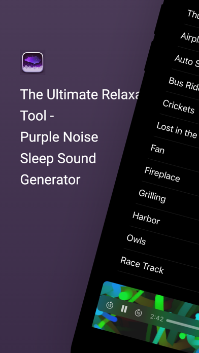 Purple Noise Fan Train Sounds Screenshot