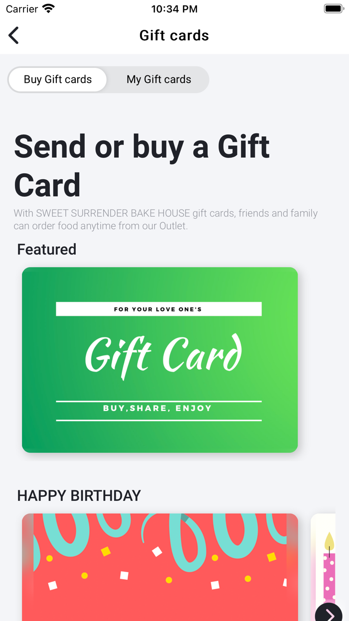 Sweet surrender bake house