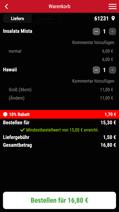 Pizza Treff Friedberg Screenshot