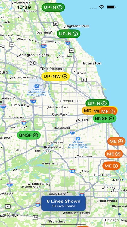 Live Metra Map