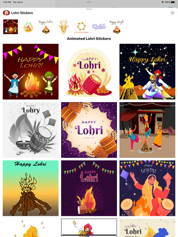 Screenshot #4 pour Lohri Stickers
