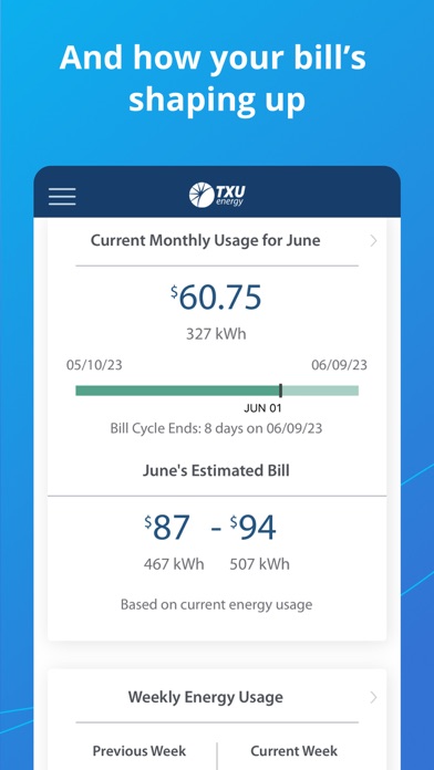 TXU Energy Screenshot