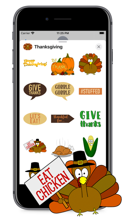 Screenshot #1 pour Thanksgiving Fun Stickers