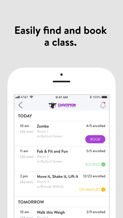 Champion Fitness Screenshot