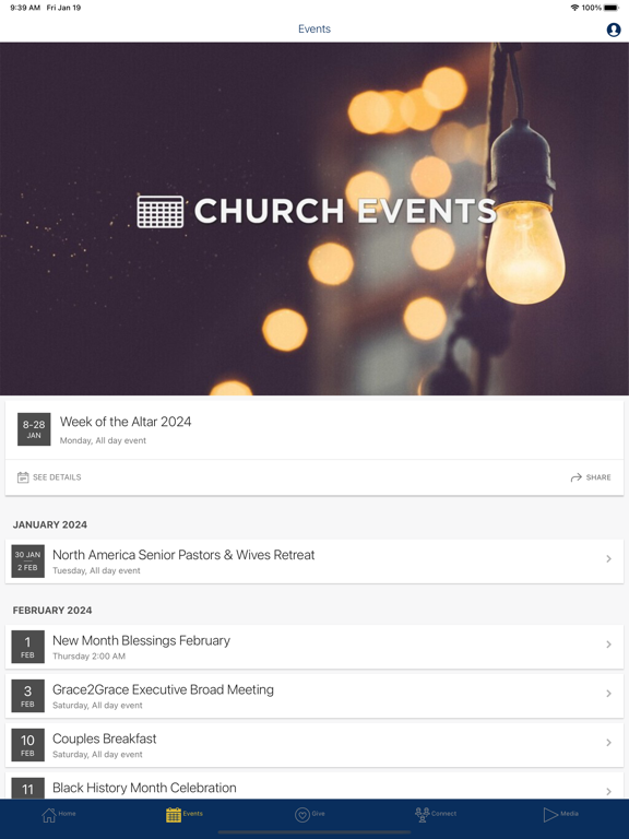 Royalhouse Intl Chapel iPad screenshot 2 - Lifestyle app