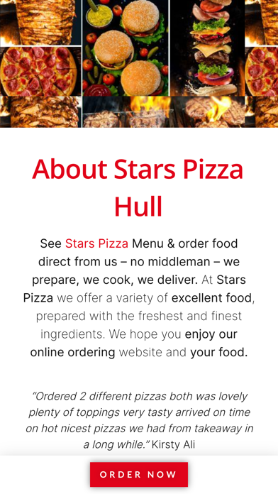 Stars Pizza Sutton Screenshot