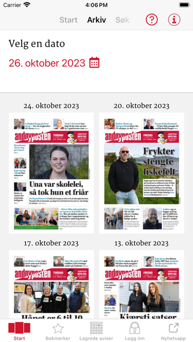 Andøyposten eAvis Screenshot