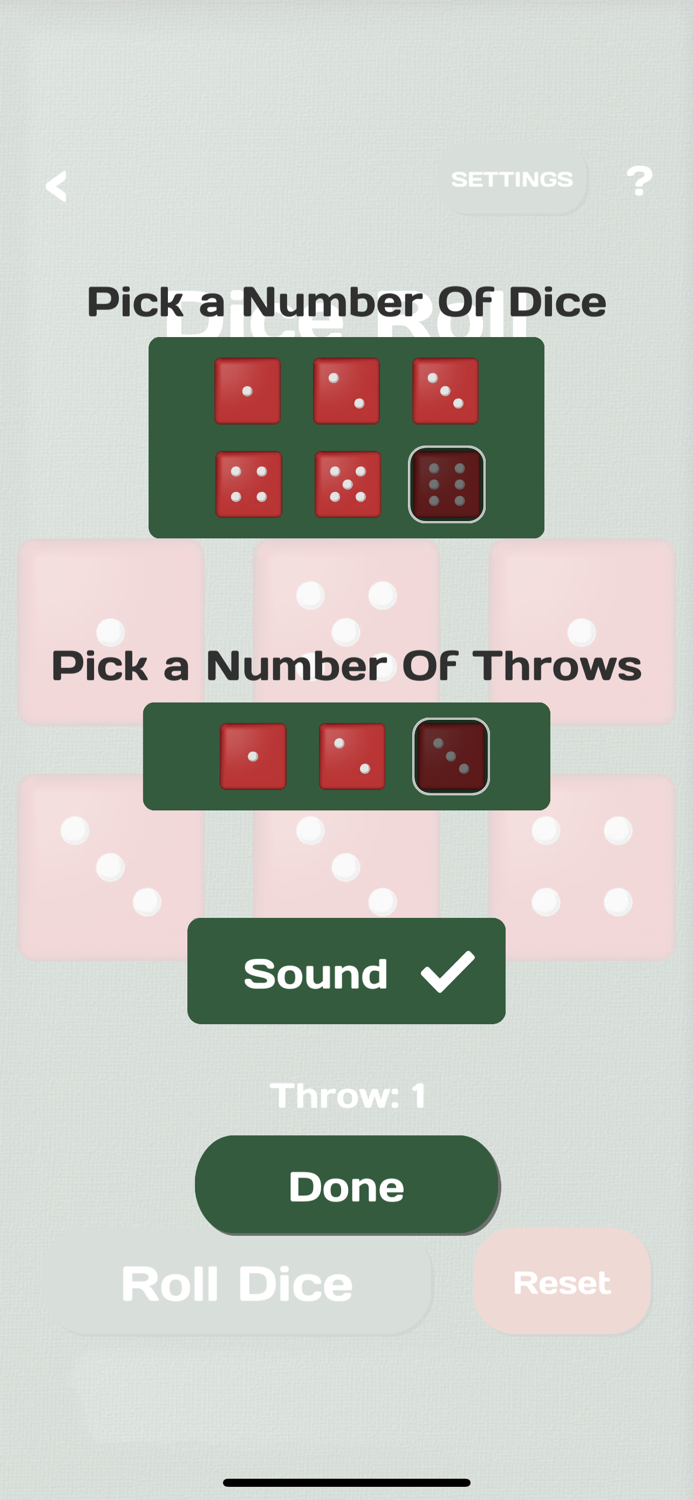 Dice Roll Counter and Coin Flip