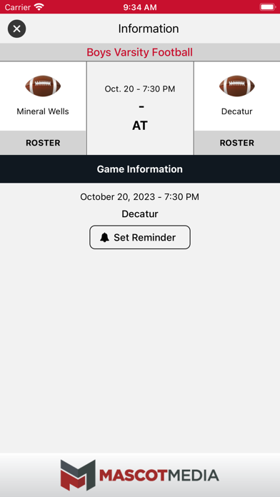 Mineral Wells Athletics Screenshot