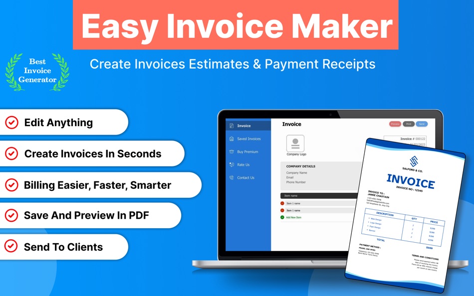 Invoice Maker: Bill Generator - 1.1 - (macOS)