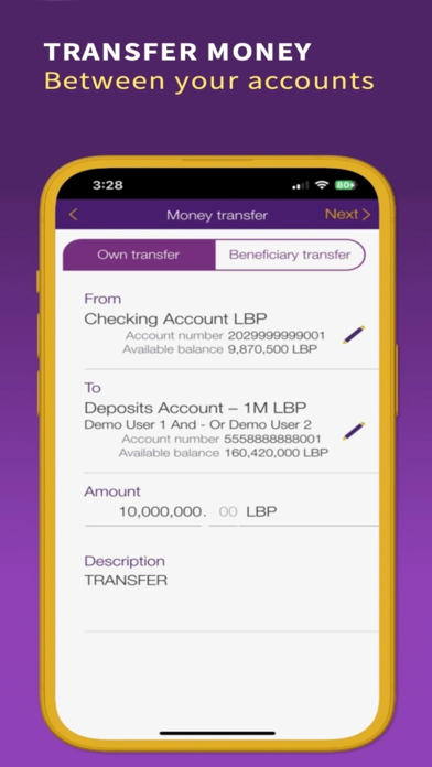 Byblos Bank Mobile Banking Screenshot
