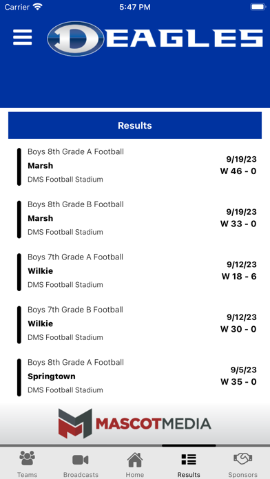 Decatur Eagles Athletics Screenshot