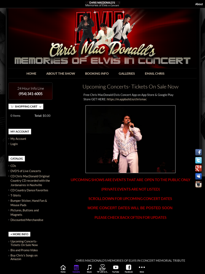 Chris MacDonald Elvis Concert