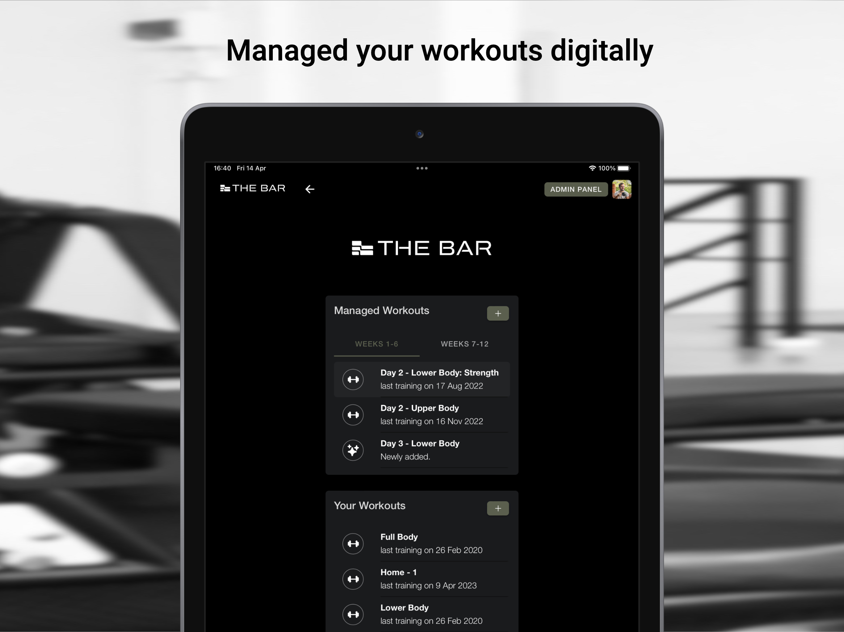 The Bar - Digital Coach