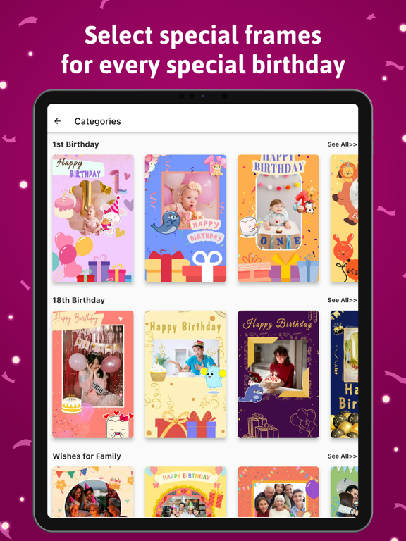 Happy Birthday Picture Frame