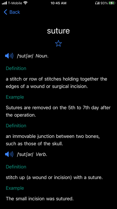 Flashcard Dictionary Screenshot