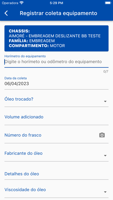 S360 - Coleta de Óleo Screenshot