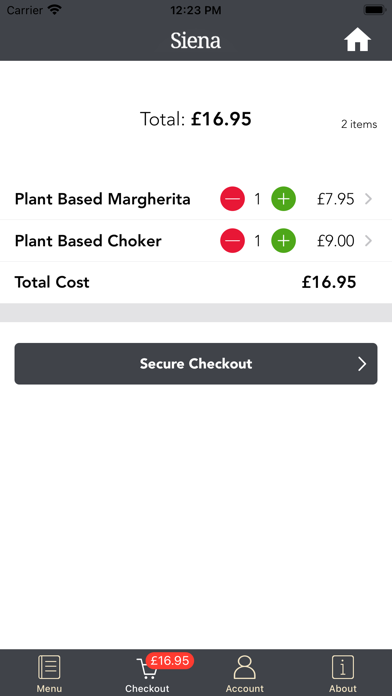 Siena Pizza Co Screenshot