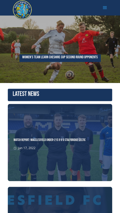 Macclesfield FC App Screenshot