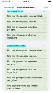pesticide formulas iphone screenshot 1