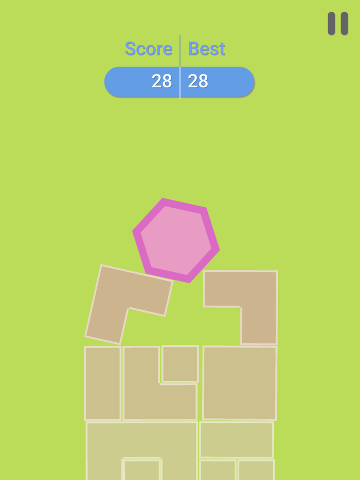 Hexagon Tower Balance Blocks