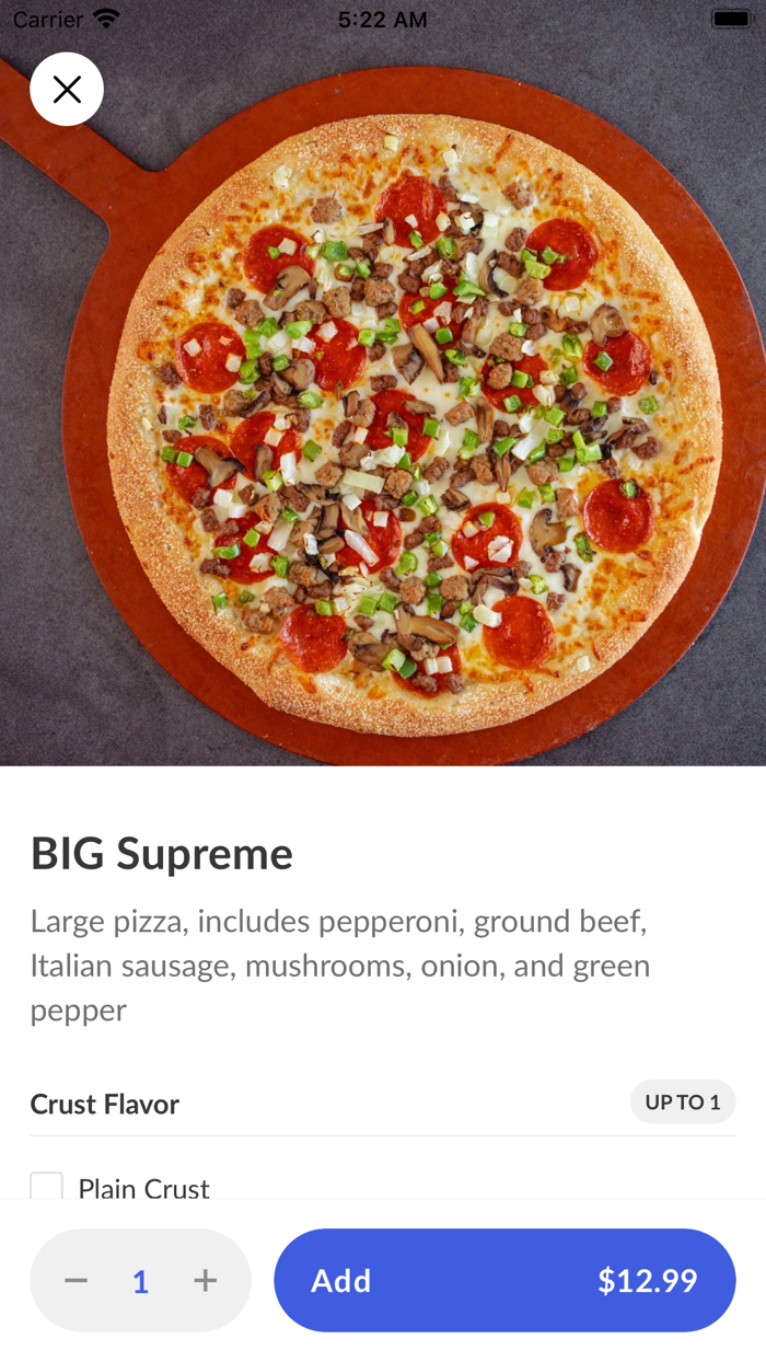 Big Cheese Pizza and Wings