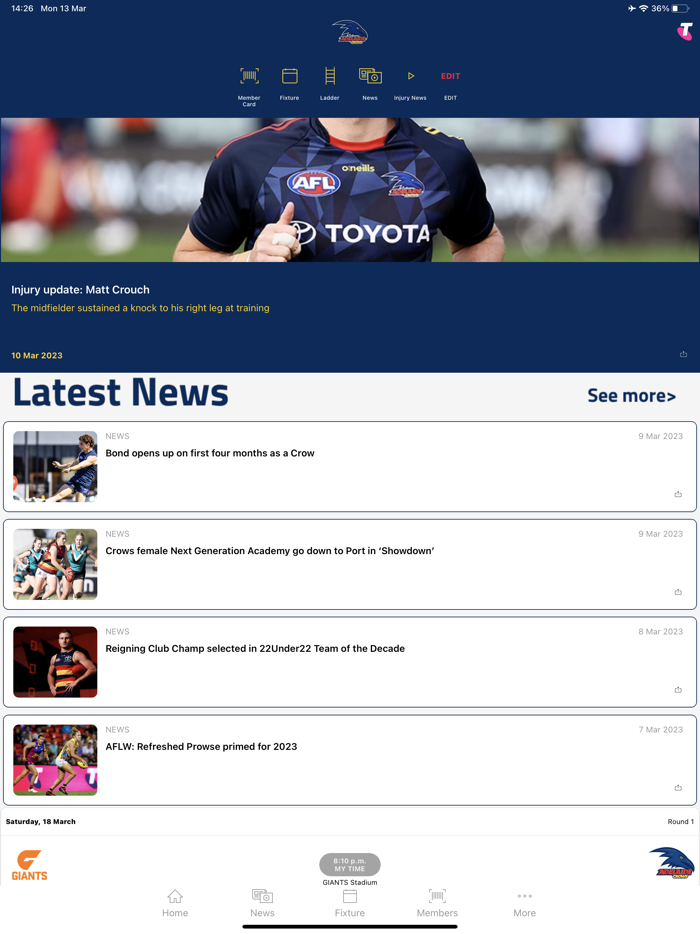 Adelaide Crows Official App