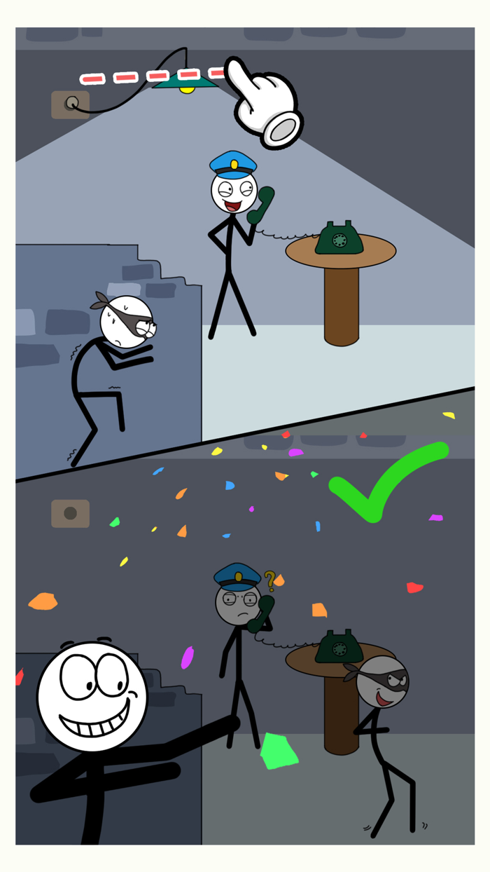 Stickman Slice Cut Puzzle