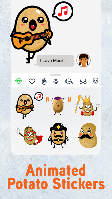 Animated Potato Stickers Screenshot