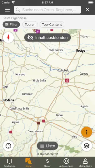 Screenshot von Alpenvereinaktiv auf dem iPhone 3