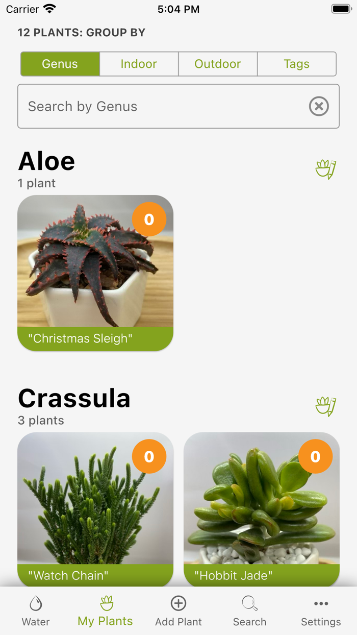 Succulent Tracker