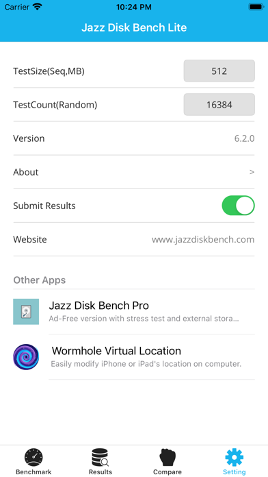 Jazz Disk Bench Lite Screenshot