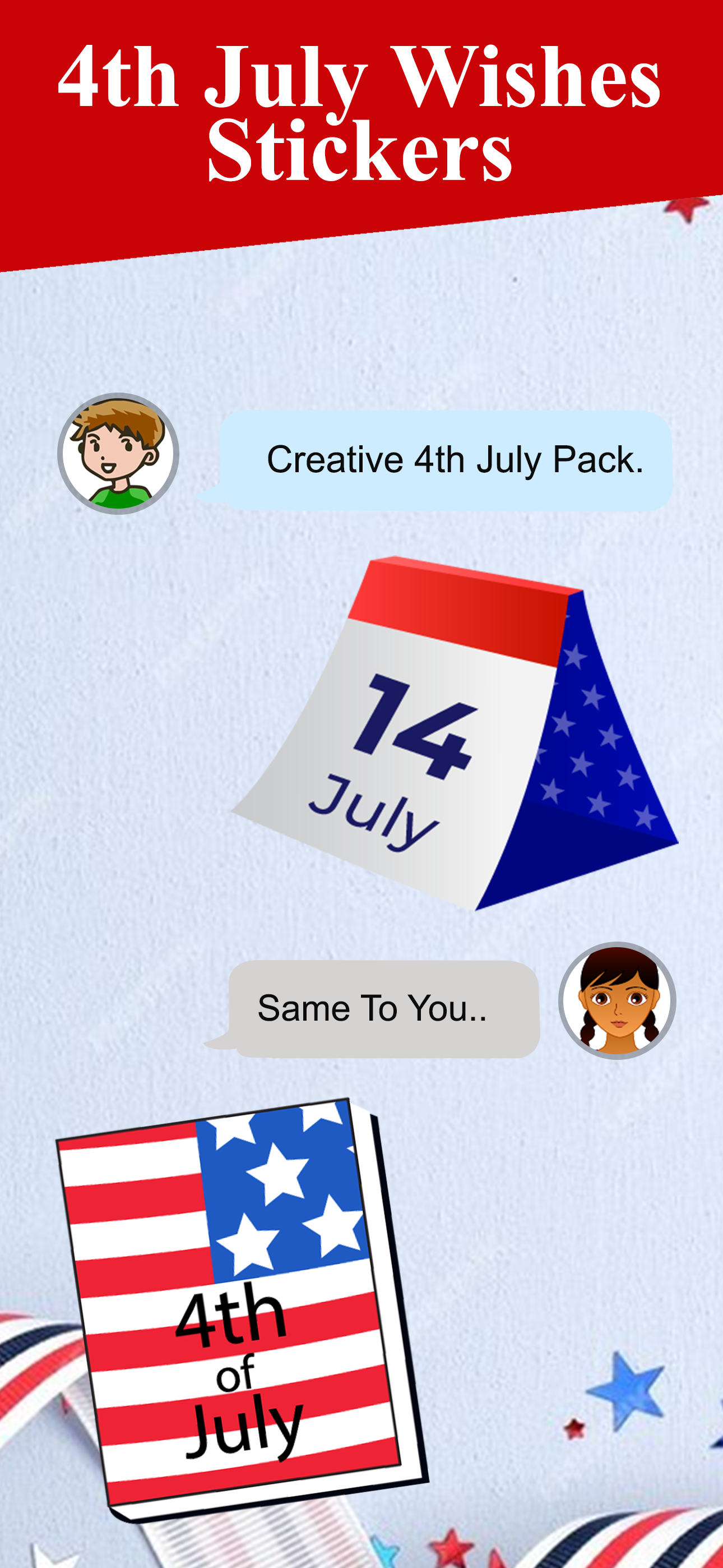 4th of July Wishes Stickers screenshot 3