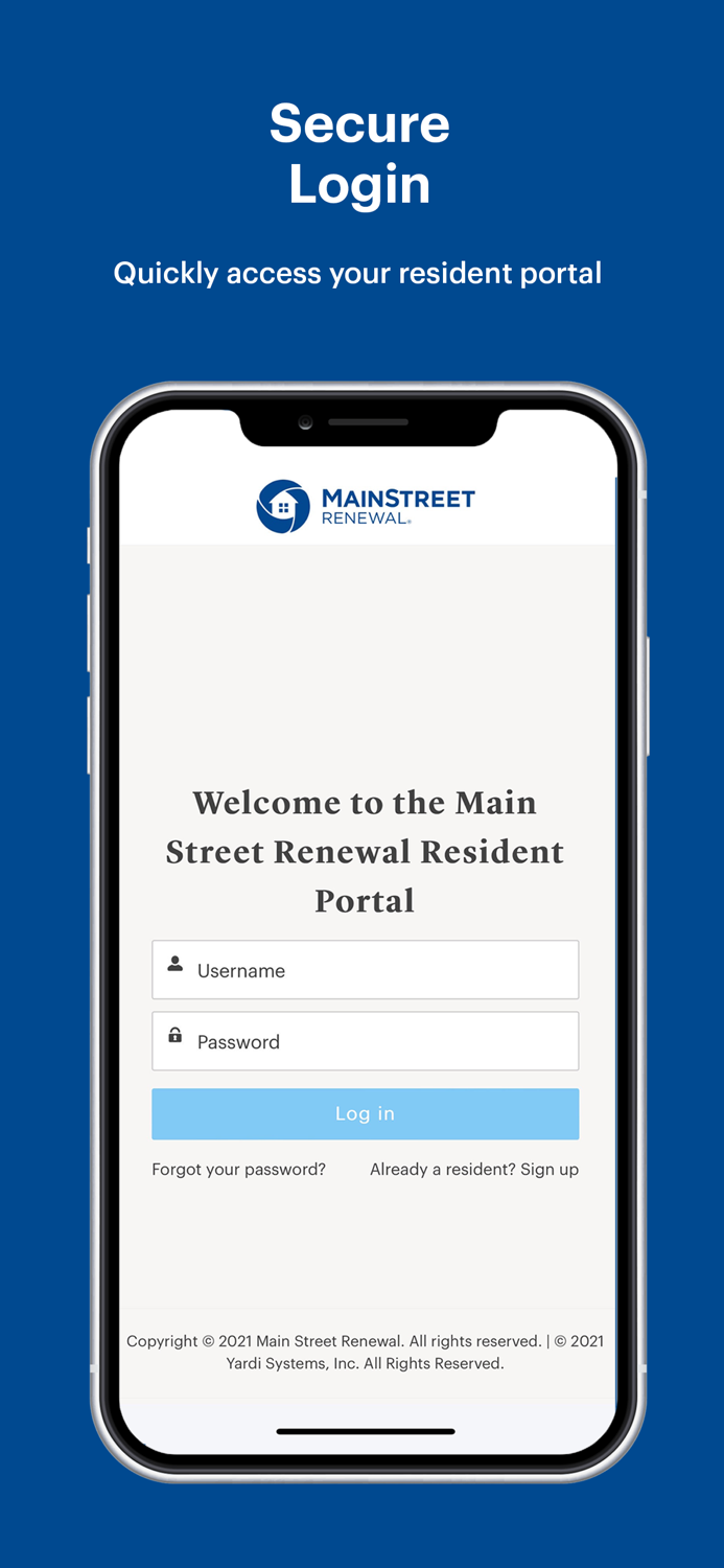 Main Street Renewal Portal