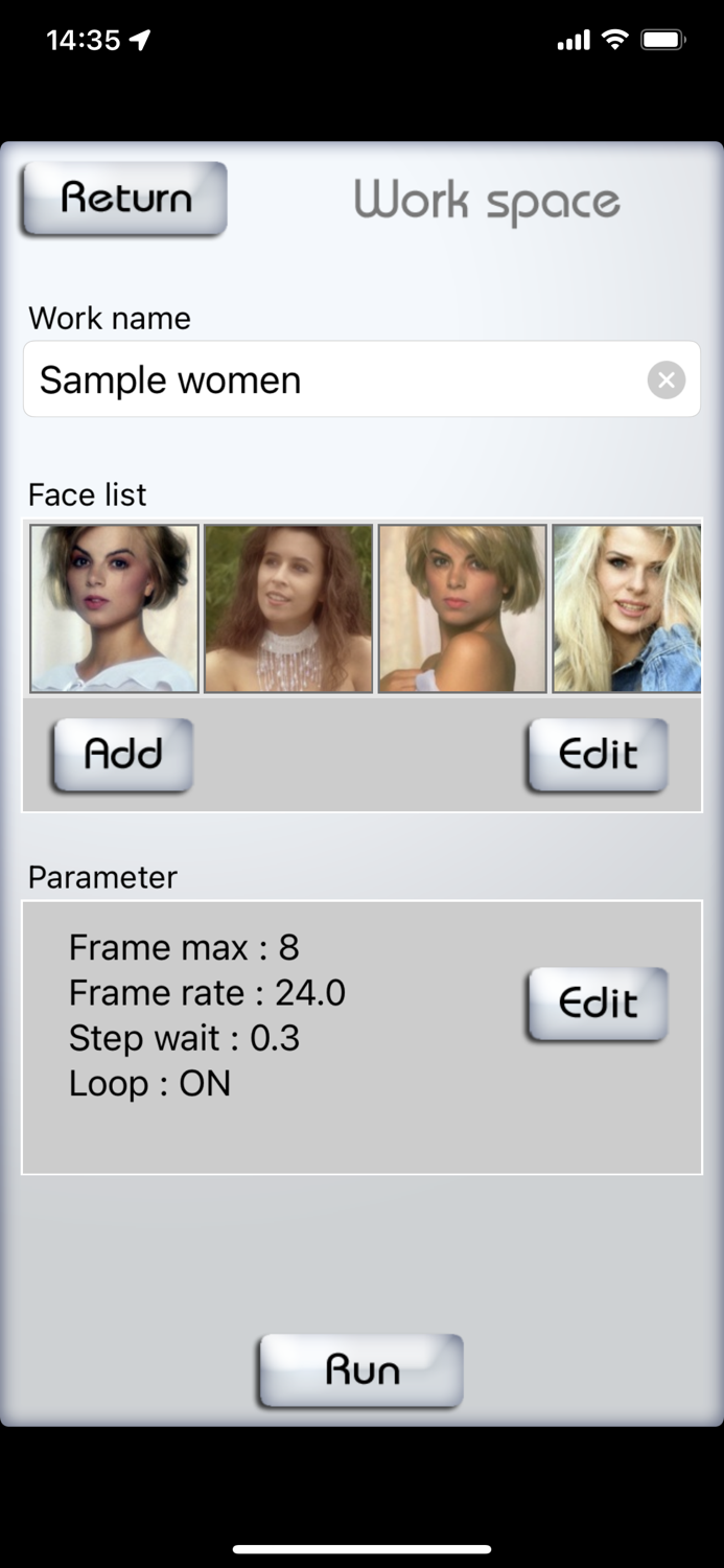 FaceMorph - face morphing