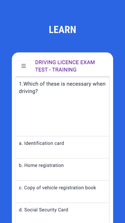 Driving Licence Exam Test Thai