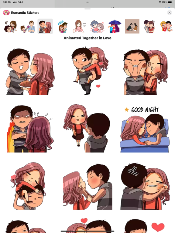 Screenshot #5 pour Animated Romantic Stickers !