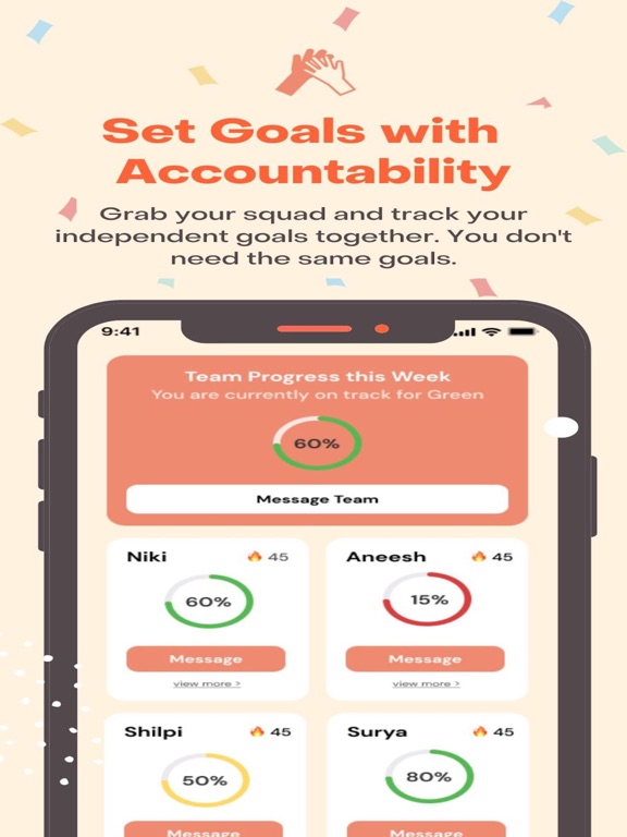 SquadGoals! iPad screenshot 1 - Productivity app