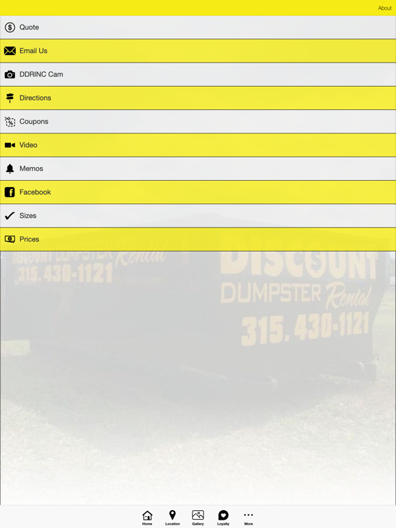 Discount Dumpster Rental Inc iPad screenshot 4 - Business app