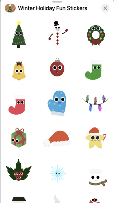 Winter Holiday Fun Stickers Screenshot