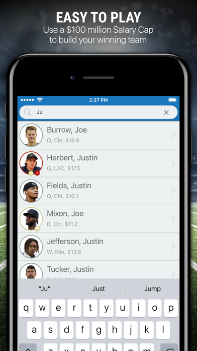 H2H Fantasy Football Screenshot