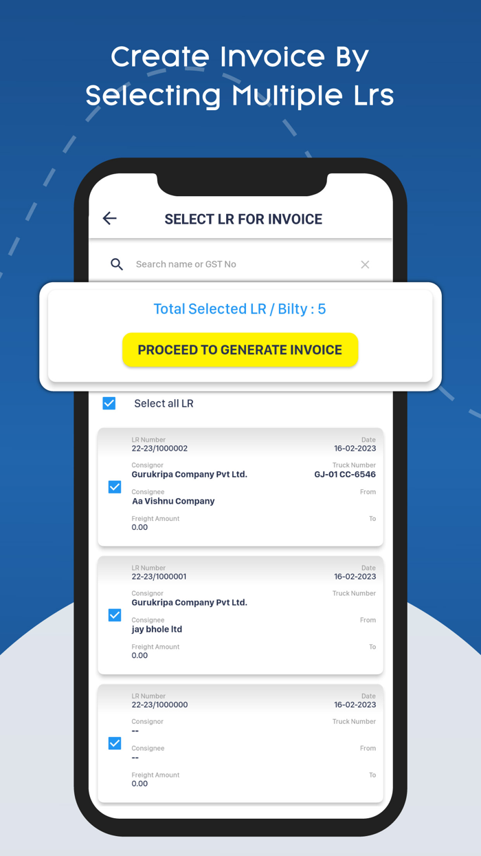 Online LR Transport LR - Bilty