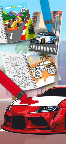 Game screenshot Cute Cars Coloring Book mod apk