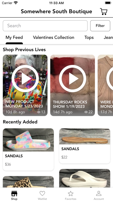Somewhere South Boutique Screenshot