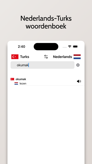 Turks/Nederlands woordenboek Screenshot
