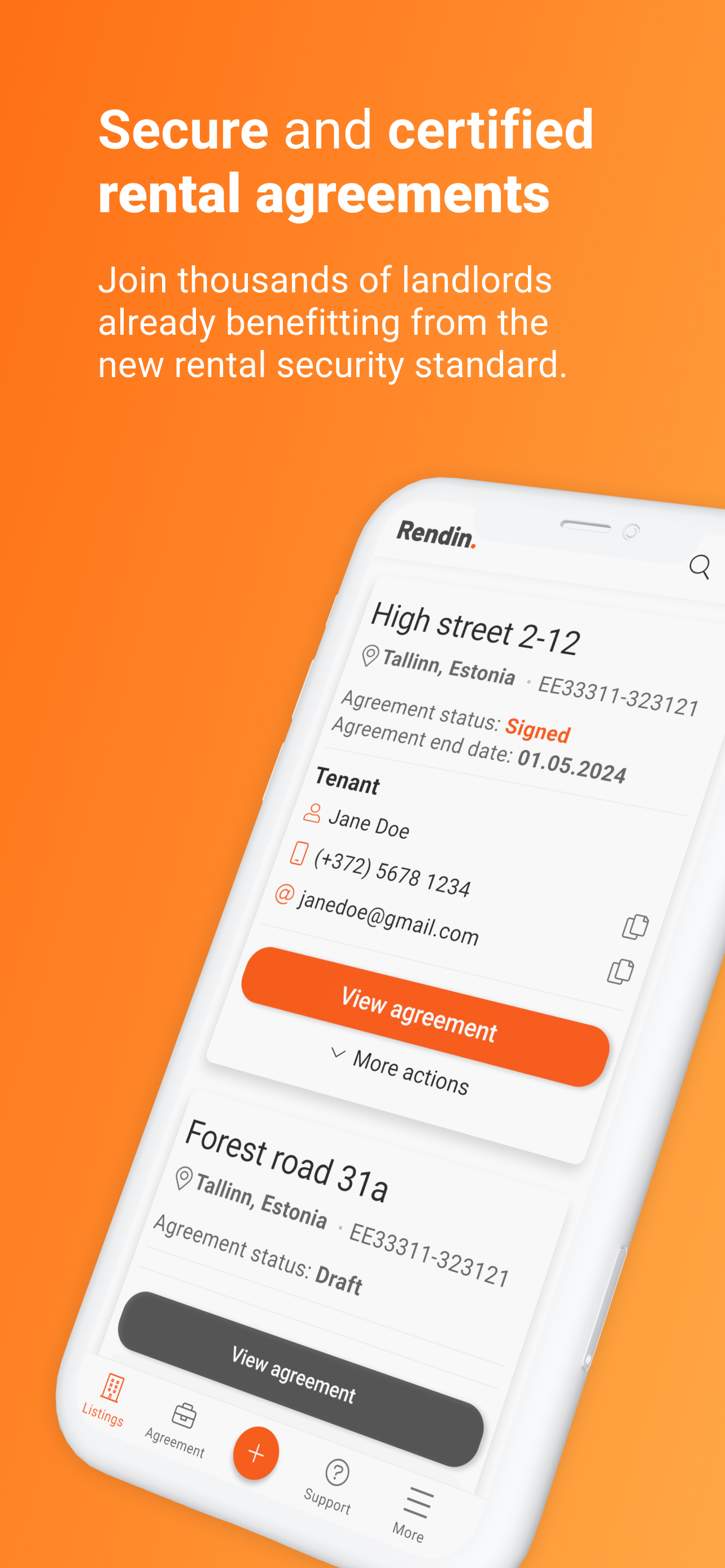 Rendin - Safe Rental Agreement