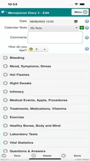 menopause diary 3 iphone screenshot 2