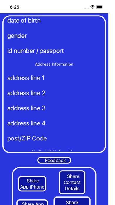 MyDetails Screenshot