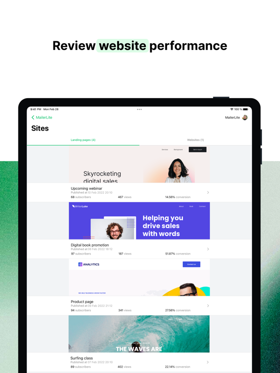 MailerLite Manager iPad screenshot 7 - Business app