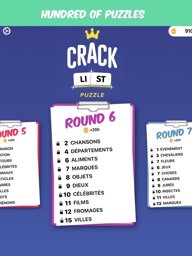 Crack list Version québécoise